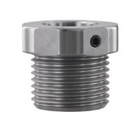 Adattatore per mandrino per tornio per legno, 1" x 8 TPI a 1-1/2" x 8 TPI, convertitore mandrino filettato per tornio di legno, adattatore per paletta in acciaio inossidabile con vite di bloccaggio