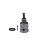 Adattatore per mandrino per trapano con vite per conversione 1/2-20UNF e 3/8-24UNF, connettore per punte da trapano elettrico in acciaio legato per avvitatore a percussione, grigio