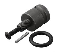 Adattatore per mandrino per trapano con vite per conversione avvitatore a percussione a trapano elettrico, connettore grigio in acciaio legato, filettatura 1/2-20UNF e 3/8-24UNF, vite maschio da 12,5