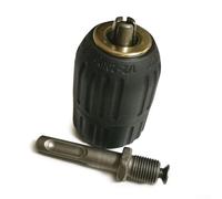 Adattatore per mandrino per trapano SDS Plus, funzionamento senza chiave, lunghezza 30,5 cm, adatto per trapani elettrici standard