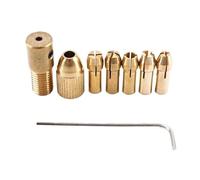 Adattatore per mandrino per trapano Set di pinze in ottone da 12 pezzi, adattatore for mandrino autoserrante for micro trapano, utensile for punte senza chiave a sgancio rapido 2 mm a 5(4mm)