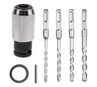 Adattatore Per Martello Perforatore Con Set Di Punte Per Trapano A Percussione - Convertitore Di Adattatori A Sgancio Rapido Per Chiave Per Trapano Con Adattatore, Testa Di Prolunga Multifunzionale