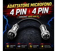 ADATTATORE PER MICROFONO A 4 PIN CB GALAXY A RICETRASMETTITORE CB JOPIX HAM10 I