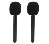 Adattatore per Microfono con Impugnatura per Interviste da 2 Pezzi con Schiuma, Supporto per Microfono con Impugnatura Mic 1, 2, per Rode Go 2, Lark M1 C1 150 Lav Adattatore per