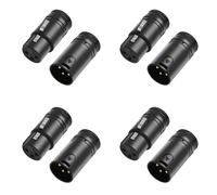 Adattatore per microfono XLR compatto maschio e femmina 8X, regolabile a 90, connettore XLR a 3 pin
