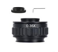 Adattatore per microscopio con attacco C da 38 mm, compatibile con microscopi stereo e sensori per fotocamera da 2/3 a 1, per campo visivo esteso e imaging stabile (0,35X)