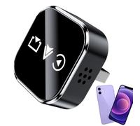 Adattatore per mirroring dello schermo 'automobile, convertitore da cablato a wireless per dispositivi di streaming, in metallo e vetro, con collegamento a specchio per cellulare, lettore video