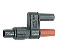 Adattatore per misurazioni [ Presa BNC - Presa 4 mm] sicura al tocco MultiContact XF-BB/4 Nero/Rosso
