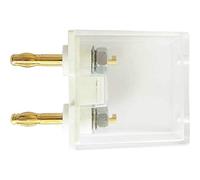 Adattatore per misurazioni [ Spina a listello 4 mm - Presa 4 mm] impilabile Schnepp Bianco