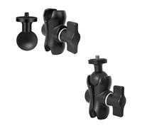 Adattatore per montaggio a sfera da 1" con perno filettato da 1/4"-20 per Insta360 One X4, X3, X2, X, R, RS, GO 2, GoPro Hero, con braccio a doppia presa B, supporti RAM RAP-B-201U braccio composito a