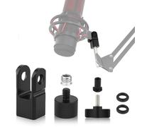 Adattatore per Montaggio Microfono per Hyperx Quadcast con Adattatore a vite da 3/8 Pollice o 1/4 Pollice Funziona con Asta per Microfono HyperX QuadCast & braccio del braccio(Nero)