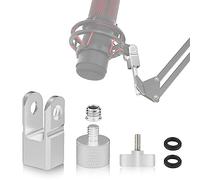 Adattatore per Montaggio Microfono per Hyperx Quadcast con Adattatore a vite da 3/8 Pollice o 1/4 Pollice Funziona con asta per microfono HyperX QuadCast & braccio del braccio(Argento)