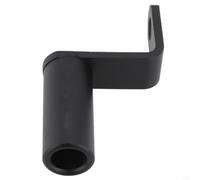 Adattatore per montaggio specchietto retrovisore per manubrio in lega di alluminio per moto, supporto per telefono, faro e staffa di calibro, nero/rosso/grigio (nero)