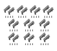 Adattatore per montaggio su guida DIN PCB 10 set per clip per staffa c45 per supporto per circuito stampato guida guida 35 mm recinzione elettrica industriale grigio