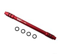 Adattatore per mozzo dell'asse passante da 12 mm a 9 mm, per mountain bike, in lega di alluminio da 142 mm, con anelli in gomma per ridurre il movimento e fornire una vestibilità stabile (rosso)