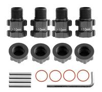 Adattatore per mozzo esagonale per ruota radiocomandata, da 14 mm a 17 mm, ampliamento di 10 mm, con dadi antipolvere compatibile con Arrma 1/10 3S Granite Mega Senton Big Rock New BIGROCK Typhon
