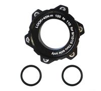 Adattatore per mozzo per bicicletta, con blocco centrale a 6 bulloni, per Boost anteriore 15 x 100-110 mm, posteriore 12 x 142-148 mm, nero (anteriore da 15 x 100 a 110 mm, nero)