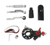 Adattatore per nastro abrasivo per smerigliatrice angolare da 115/125 mm con filettatura da 10/14 mm, 6 livelli di velocità e testa girevole a 180°, per lavorazione del legno e lavorazione dei metalli