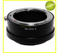 Adattatore per obiettivi Nikon su fotocamere Canon EOS R. Anello adapter EF-R