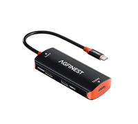 Adattatore per occhiali da USB-C a AR Switch 2 - 4K @ 60Hz 2K @ 120Hz 100W PD USB-C Porta dati USB-C per tastiera mouse, compatibile con iPhone17/16 Switch Steam Deck Laptop a XREAL, VITURE, Rokid AR