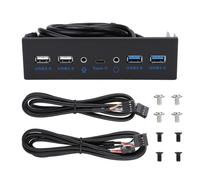Adattatore per pannello frontale con porta Type-C e jack audio HD, facile da installare, hub USB ad alta velocità, retrocompatibile, connettore