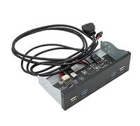 Adattatore per Pannello Frontale USB 3.1, 6 Porte 5 Gbps Tipo C Header per Pannello Frontale Plug And Play Professionale per Computer Desktop (Posizione unità Ottica 2U3, 2U2, 2C 19PIN)