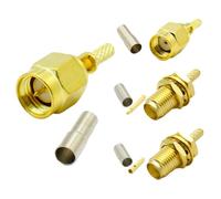 Adattatore per paratia per dado centrale RP per crimpare la finestra del connettore maschio femmina SMA(Type3,10PCS)