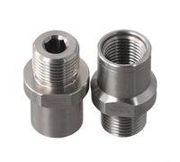 Adattatore per pedale per bicicletta in acciaio inossidabile 304, adatto per pedali da 1/2" e pedivelle da 9/16", prolunga la distanza di 20 mm, argento, 1 paio