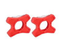 Adattatore per pedali di bicicletta, supporto piatto antiscivolo in ABS per bici da strada, piattaforma per pedali esagonale antiscivolo con installazione semplice per un controllo (Rossa)
