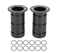 Adattatore per perno passante per per bici da strada di montagna da 15 mm a 12 mm in lega di alluminio leggero antiusura facile installazione per il ciclismo (Nera)