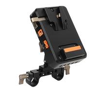 Adattatore per Piastra Batteria V-Mount, LEMO D Tap Uscita Ingresso USB C Uscita Piastra Batteria V-Mount Contatti in Rame con Foro Filettato da 1/4 per Fotocamera