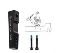 Adattatore per pinza freno a disco da IS a Post Mount per impianti di telaio e forcella della bicicletta compatibili con Shimano (R160)