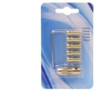 Adattatore per pinza in ottone, 7 pezzi, per mini mandrino, compatibile con punte da 0,5 mm a 3,0 mm, per foratura PCB e piccola scala per uso albero motore (3,17 mm)