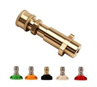 Adattatore per pistola ad alta pressione da 1/4" con 5 ugelli di spruzzo rimovibili, adattatore rapido per cannone a schiuma compatibile con Karcher/Kärcher serie K K2, K3, K4, K5, K6, K7