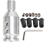Adattatore per pomello del cambio, adattatore per non filettato, adattatore universale per pomello del cambio auto per cambio non filettato, 12 x 1,25 (argento)
