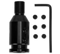 Adattatore per pomello del cambio, adattatore universale per pomello cambio auto per cambio non filettato 12x1,25 (Black)