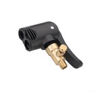 Adattatore per pompa d'aria in ottone con testa di bloccaggio dell'aria, adattatore 2 in 1 per auto, moto e biciclette, con fibbia di bloccaggio sicura per il gonfiaggio dei pneumatici (A, gonfiabile)