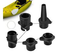 Adattatore per pompa gonfiabile, 4 ugelli, dispositivo di gonfiaggio | Pompa compressore per barca, surf, galleggiante, campeggio, kayak, lago