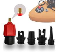 Adattatore per Pompa Paddle Board, FIPASEN Convertitore della Valvola dell'Aria con 4 Ugelli Valvola Aria per Gonfiare Stand Up Paddle Board/Gommone/Letto Gonfiabile, per Pompa Aria Convenzionale