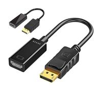 Adattatore per porta display 4K - DP a HDMII, convertitore compatibile | Trasmissione audio video ad alte prestazioni, porta Plug & Play, assicura una straordinaria esperienza visiva 4K compatibile