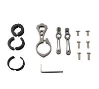 Adattatore per portabottiglie in lega di alluminio | Supporto per borraccia per manubrio per tubi da 22,2 a 31,8 mm | Supporto doppio ad angolo regolabile per strada per MTB E-For Bike | Nero (grigio)