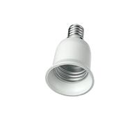 Adattatore per portalampada da E14 a E27 bianco