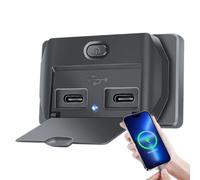 Adattatore Per Presa Accendisigari Auto Presa Posteriore Auto con Doppie | Adattatore Di Alimentazione Per Veicolo Per Guida Camion RV SUV Campeggio Doppio interruttore a luce blu PD ribaltabile stil