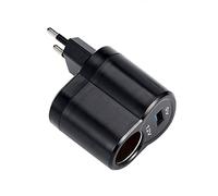Adattatore per Presa Accendisigari per Auto Da Ac A Dc, Asudaro Presa Adattatore per Accendisigari 12v Adattatore di Alimentazione Inverter per Spina Elettrica Eu per Camion Furgone