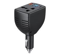 Adattatore per presa auto 150 W DC 12 V a AC 220 V convertitore di ricarica | Caricabatteria da auto per camion, SUV, camper, barca, viaggio, campeggio, lavoro, casa, ufficio