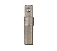 Adattatore per presa con ingresso esagonale da 1/4" e uscita quadrata da 1/4" per trapano avvitatore e piattaforme a bussola (30 mm)
