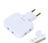 Adattatore per presa da viaggio, protezione contro i sovraccarichi portatile multiuso 2500 W, punta rotante a 180 gradi