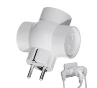 Adattatore per presa elettrica | Prolunga per prese con 3 uscite, 16 A Multipunto per viaggi in Germania Europa e Russia - per viaggiatori frequenti