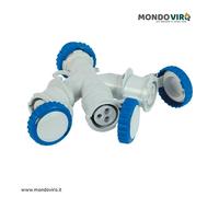 Adattatore per presa industriale spina da 16A CEE a 3 prese adattatori elettrici