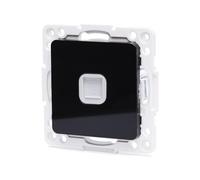 Adattatore per presa internet, tipo tedesco/francese, a 1 via. Colore nero elegante, ideale per ottimizzare la connessione in qualsiasi spazio casa o ufficio.